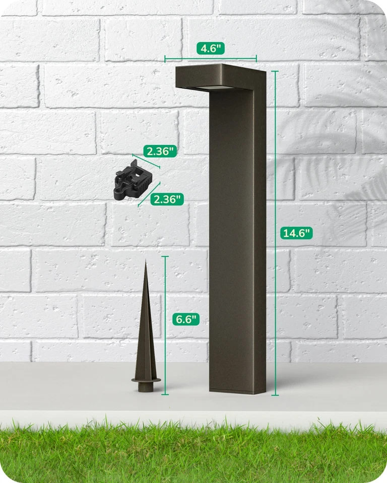 Светильники для дорожек низкого напряжения EDISHINE упаковка 6 шт. 12 В с разъемами ландшафтное освещение - Изображение 2 из 4