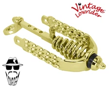 ORIGINAL F&R Vintage Lowrider GOLD Triple Square Twist Suspension Fork Slammer