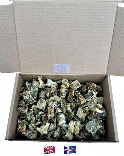 Icelandic Wild Cod Skin Trimmings 100% Organic Omega-3-6 Mineral Source 500 g UK - Picture 1 of 6