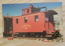 Postcard Caboose 49 Denver Rio Grande Train Narrow Gauge Colorado Museum A3
