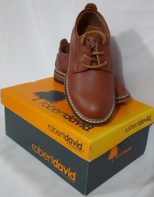 Robert David Dalton Jr Boys Casual Dress Shoes Brown Size 6 M