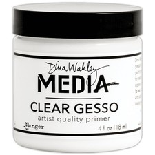 Ranger MDM46424 Dina Wakley Media Clear Gesso 4oz Jar- 2Pk 