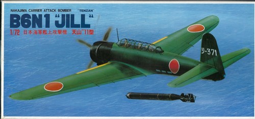 MIB Fujimi 1/72 Nakajima B6N1 "JILL" Japanese Carrier Attack Bomber