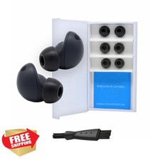 Comply TrueGrip M Memory Foam Earbud Tips for Samsung Galaxy Buds2 Pro, Black