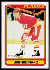 1990-91 O-Pee-Chee Jiri Hrdina #234 RC Rookie Calgary Flames