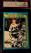 1979 O-PEE-CHEE # 175 / GORDIE HOWE / AUTOGRAPHED/ AUTHENTICATED