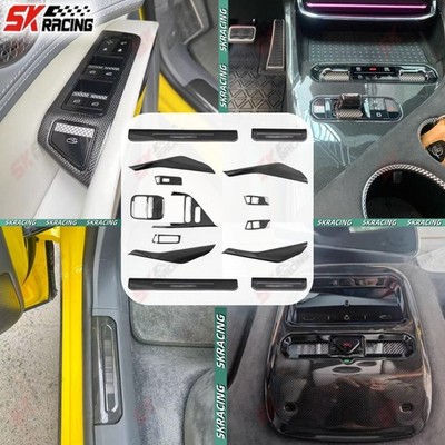 LHD Plain Weave Dry Carbon Interior Console Cover Trim Kit Fits Lotus Eletre 24+
