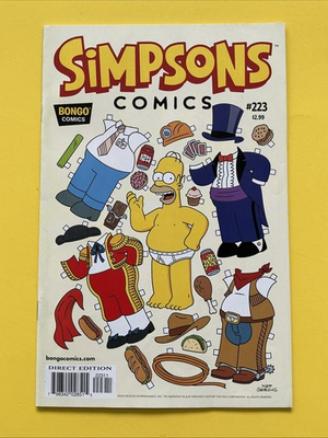 #ad #ad Simpsons Comics #223 Bongo Comics 2015 Matt Groening Homer Paper Doll Cover $10.00