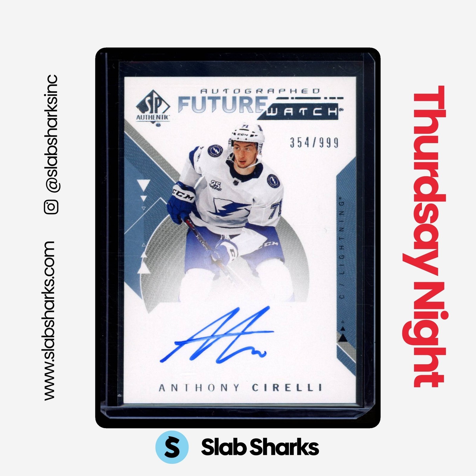 2018 SP AUTHENTIC #149 ANTHONY CIRELLI RC FUTURE WATCH AUTO ROOKIE /999