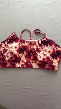 Ladies Padded Sports Bra NWT removable Pads Sz 1X Color Pink Shock Collection