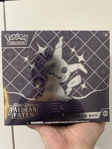 Pokémon TCG Scarlet & Violet Paldean Fates Elite Trainer Box Mimikyu ETB