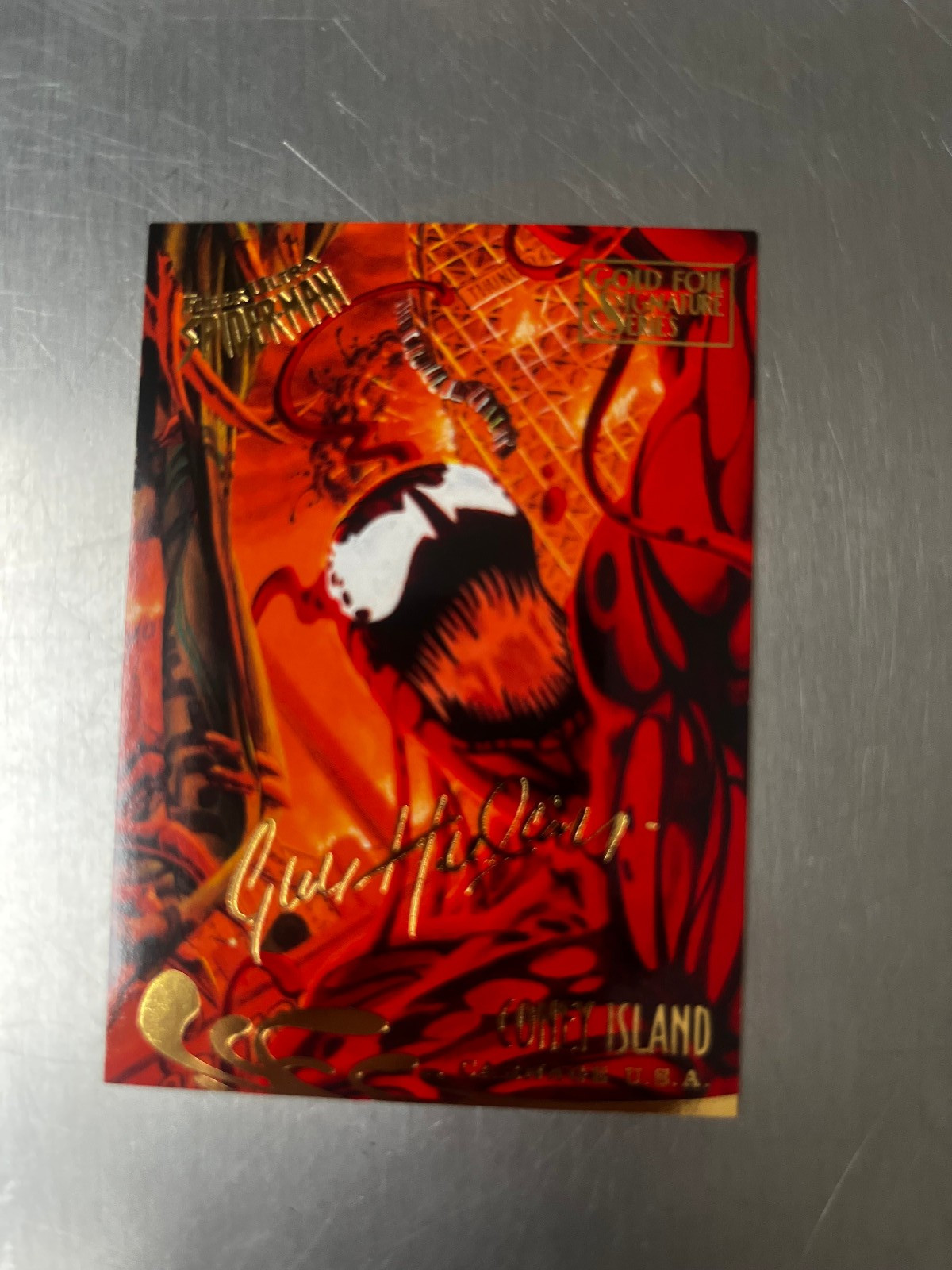 Coney Island #144 1995 Fleer Ultra Spider-Man Gold Foil Signature NM