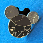 Disney Mickey Mouse Single Pin Trading Black & Gray Marble Pattern Icon — photo 1