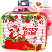 Strawberry Shortcake Lunch Box Set - Bundle with Insulated Lunch Bag, Water