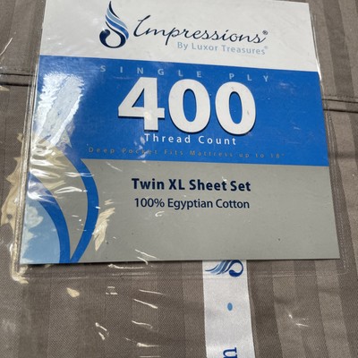 100% Ägyptische Baumwolle Twin XL Laken Set 400 Fadenzahl einlagig