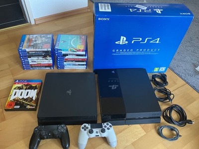 PlayStation 4 Mega-Bundle   PS4 Slim+ 21 Spiele + 2 Controller + defekte PS4