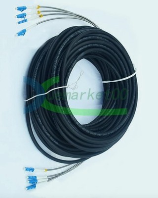 One Field Outdoor LC-LC UPC 4 9/125 Single Mode Fiber Patch Cord 200M@ya *bn