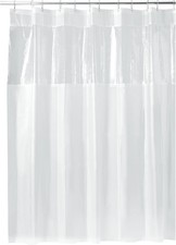 Shower Curtain 72 in W X 72 in L X 1/4 in T Vinyl Clear Master, Guest...