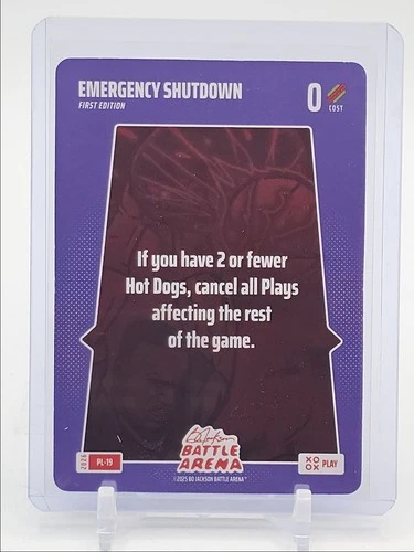EMERGENCY SHUTDOWN 2026 BO JACKSON BATTLE ARENA FIRST EDITION B Q0481