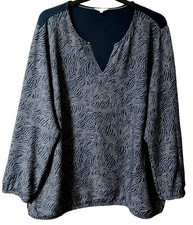Schlupfbluse /Tunika TRIANGLE Langarm 95% Viskose Gr. 54 - beachte Maße!