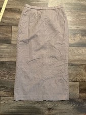 Pendleton Virgin Wool Skirt Plaid 10 Long Pencil Tan Pink Modest Classic Career