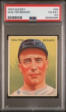 1933 Goudey Walter Berger #98 PSA 4.5