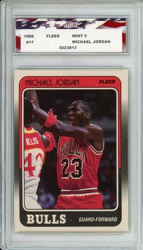 1988 Fleer #17 Michael Jordan AGC 9 Mint Chicago Bulls