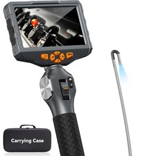 3.9mm Two-Way Articulating Borescope with Light, 5-inch IPS Endoscope Inspect...