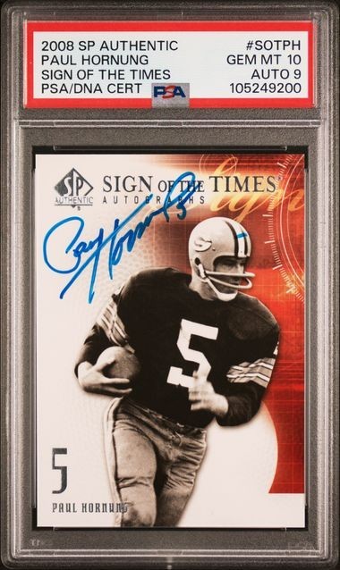 Paul Hornung Autographed Signed 2008 SP Authentic "Sign of the Times" Autograph - PSA/DNA 10 - GEM 