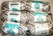 Bernat Cotton Handicrafter Yarn Lot of 6 Skeins #4 Medium CHOCOLATE OMBRE