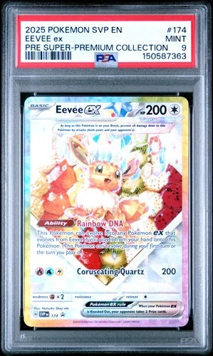 2025 POKEMON SVP PROMO SUPER-PREMIUM COLLECTION #174 EEVEE EX PSA 9