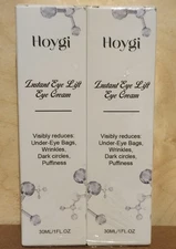 2 Pack Hoygi Instant Eye Lift Cream reduces puffy, wrinkles, bags dark circles