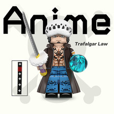 Anime One Piece Trafalgar Law Custom Minifigure 2 inch gift Birthday gift