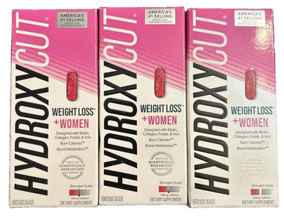 3 Pack - Hydroxycut Weight Loss for Women Rapid-Release Liquid Capsules 10/26
