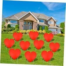 10 Pieces Valentine's Day Decorations Outdoor Yard Garden Porch Sign - Heart