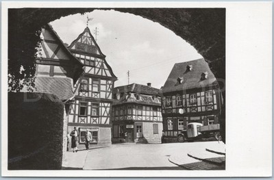 Idstein RPPC Vintage Postkarte Fachwerkhäuser Deutschland
