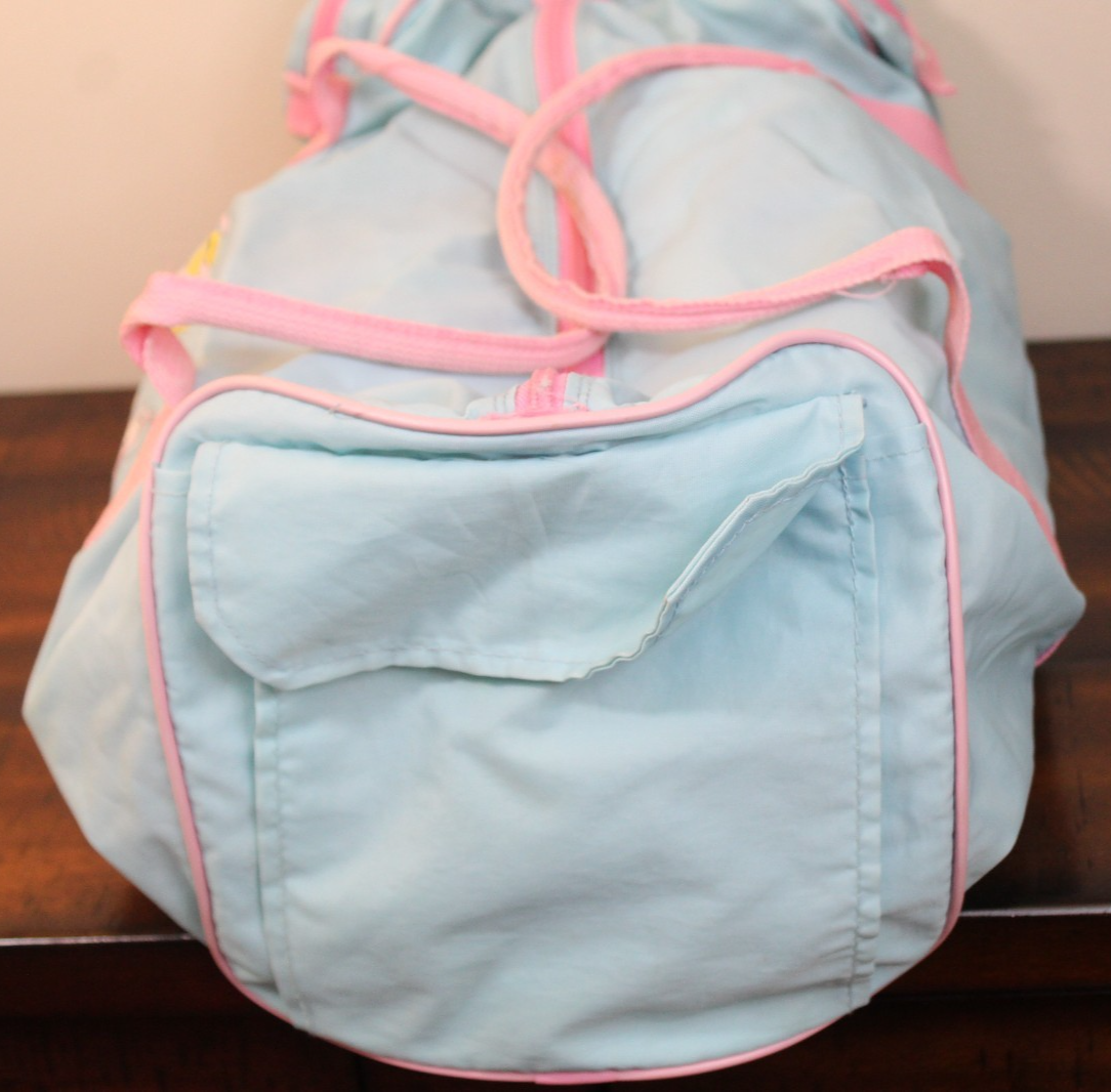 Vintage MY LITTLE PONY BAG Blue Duffle Travel Tote Kids G1 1980s
