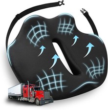 X-Large Truck Seat Cushion for Truck Drivers, Memory Foam Support