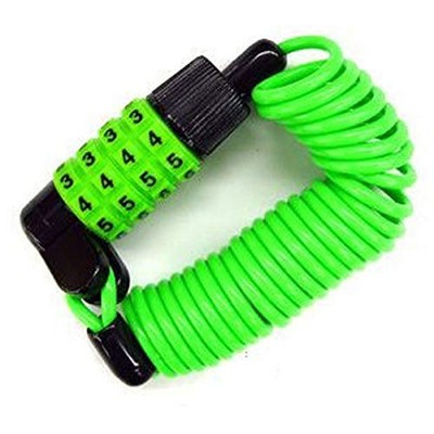 Asahi Rockstar Portable Coil Wire Lock, Size: 3.2 X 1650 Mm, Combination Lock, _