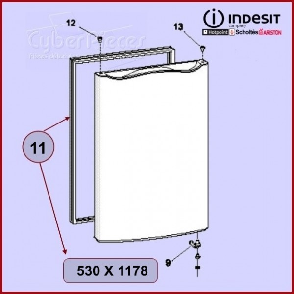 Joint de porte réfrigérateur 530X1178 P900 pour réparer une fuite de froid