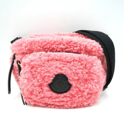 MONCLER Felicie Belt Bag, Fanny Pack, Waist Bag, Boa, Pink, Black, Women's