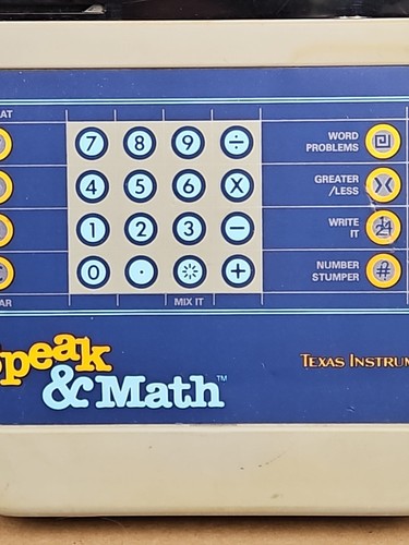 Vintage 1980 Texas Instruments Speak & Math Learning Toy Electronic *TESTED* - Picture 7 of 21
