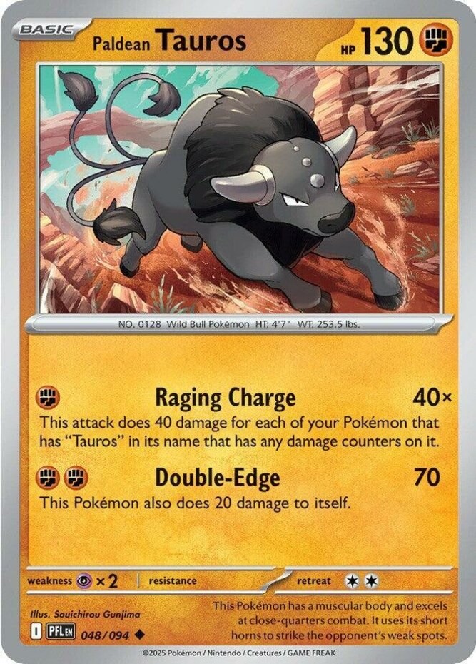 Pokemon Paldean Tauros - 048/094 - Uncommon NM-Mint Phantasmal Flames