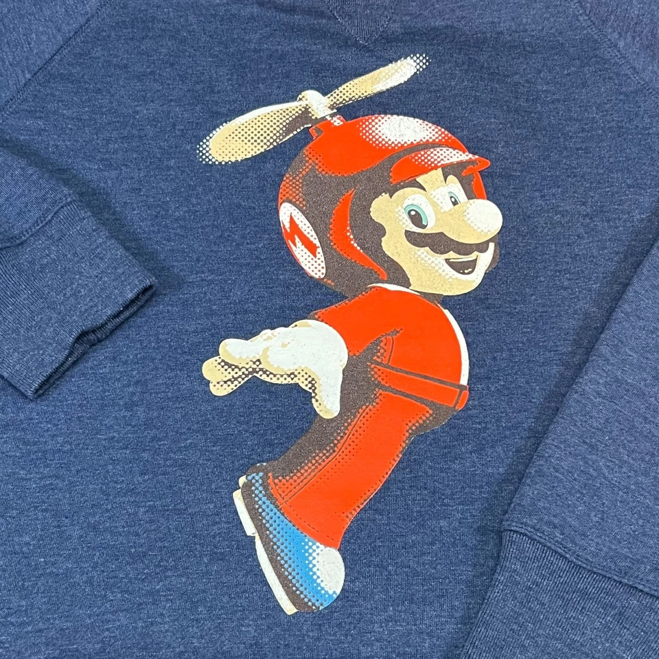 Nintendo New York Sportiqe Mario Propeller Traje Sudadera XL Azul Sello Oficial Foto 4 de 4