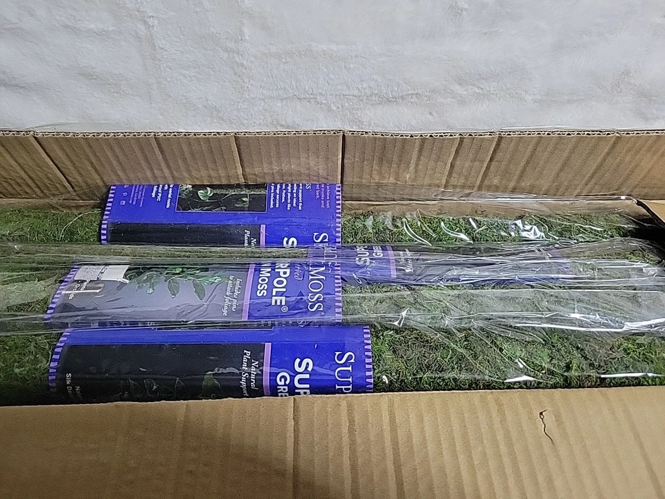 (Estuche de 12) SuperMossy Pole 30" soporte natural para plantas verde fresco 22225 Foto 4 de 4