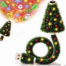Christmas Projector Lights Indoor, USB Plug in with 6 Holiday Scenes Christmas