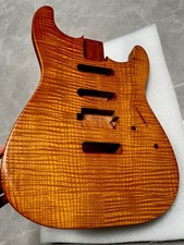 AAAAA NEW mahogany electric guitar body and satin flame maple thickened cover