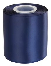Double Face Satin Ribbon 4 Inch Wide 25 Yards Navy Blue Bow Party Decor Craft