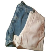 2 Pair Size 12 Shorts New York Co Denim Womens Blue White Vintage 90s/Y2k