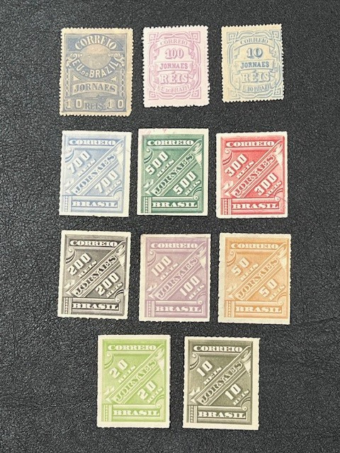 Brazil 1889-93 Amazing Collection Newspaper Stamps Mint H 3A6064